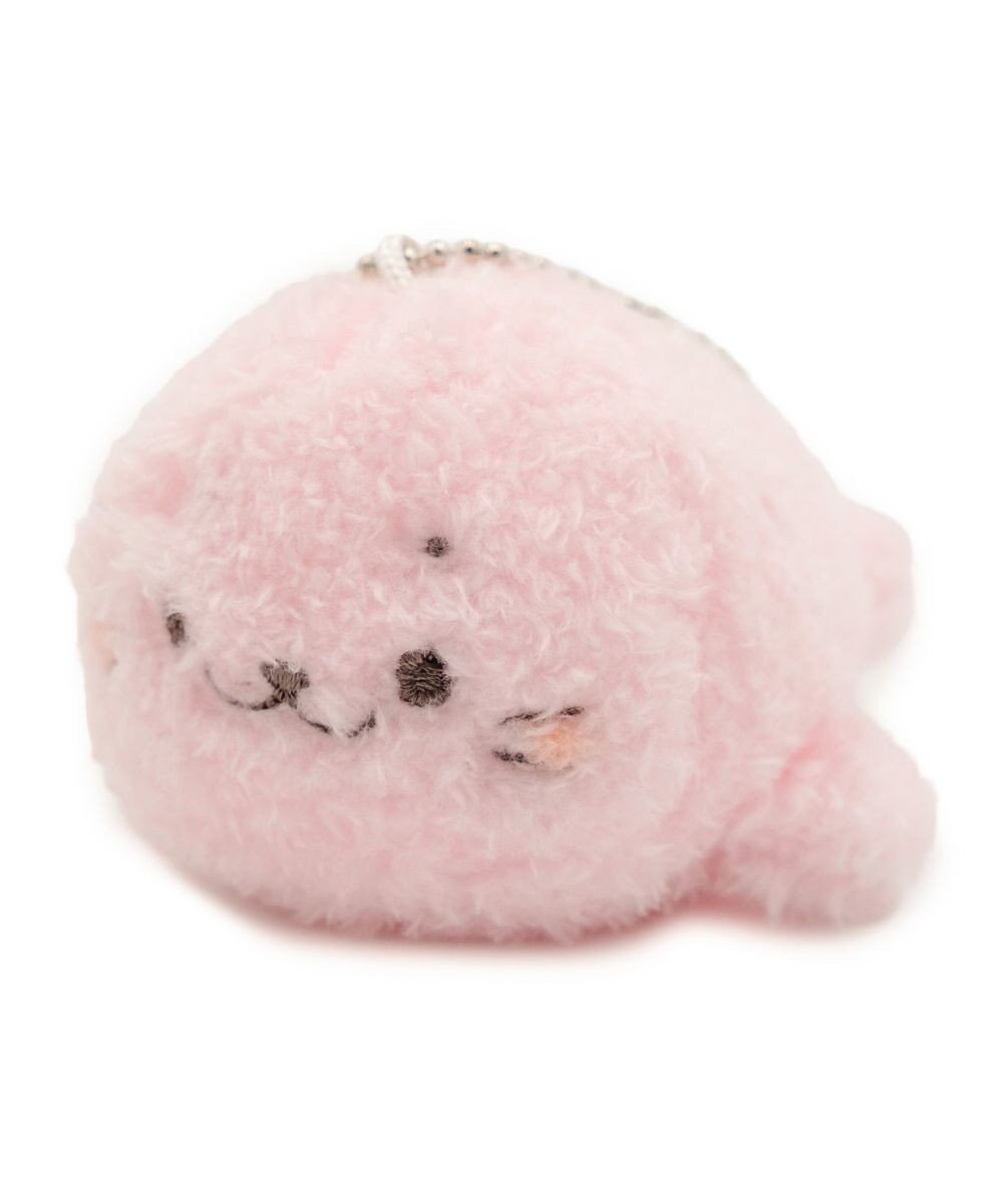 Mother garden しろたん ふわふわキーホルダー 《桃》 単品 