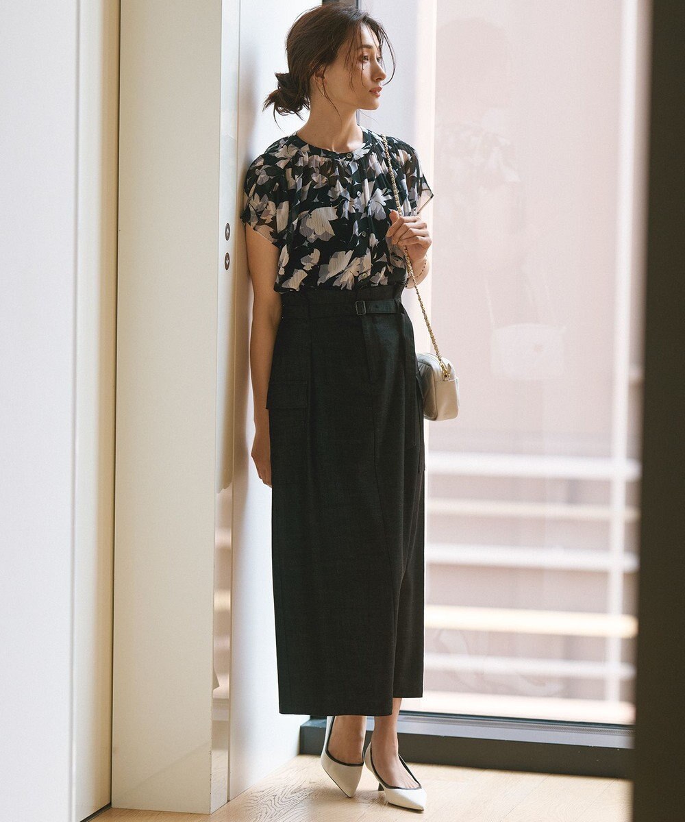 23区 【洗える】Ratti シャドーフラワー プリント ブラウス 