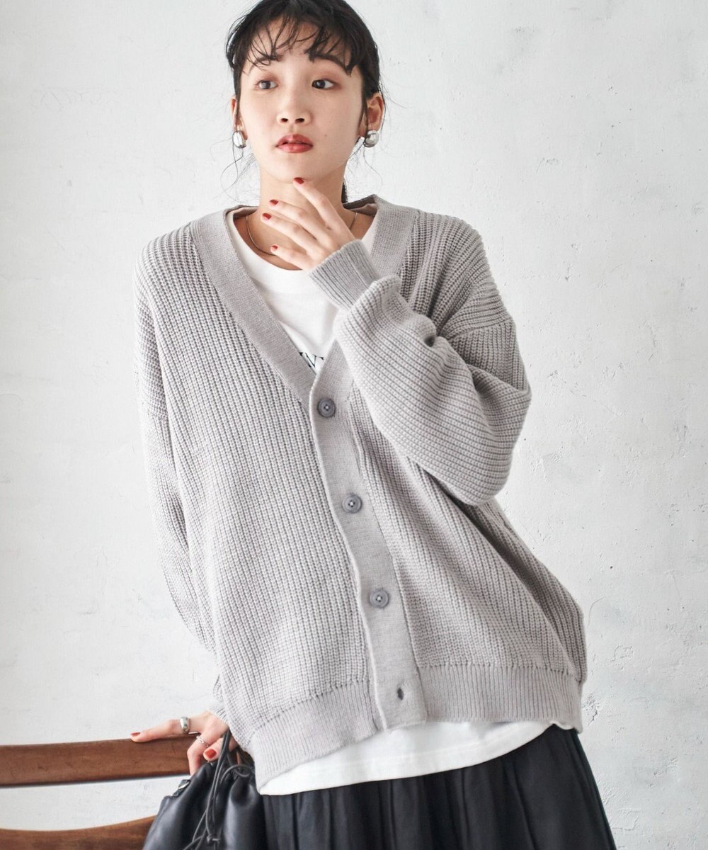WEGO オーバーフィットカーディガン 