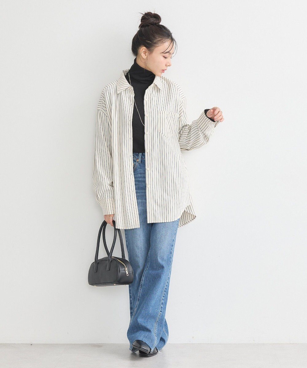 earth music&ecology サッカーストライプシャツ 