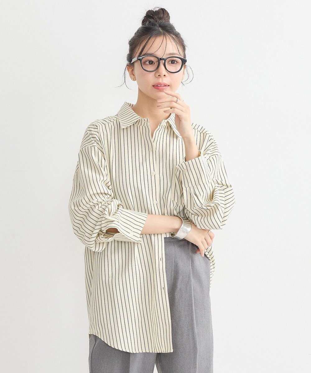 earth music&ecology サッカーストライプシャツ 