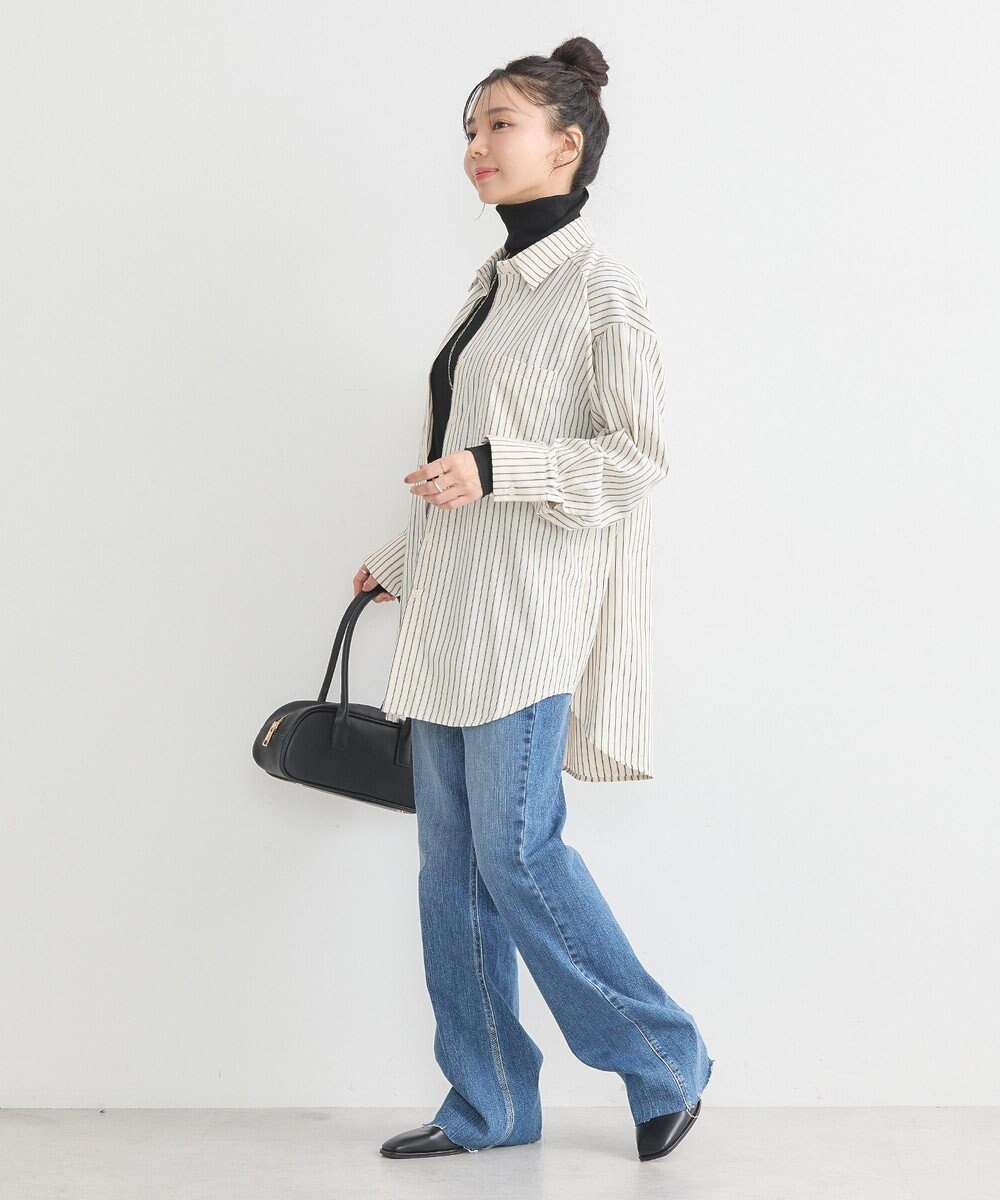 earth music&ecology サッカーストライプシャツ 