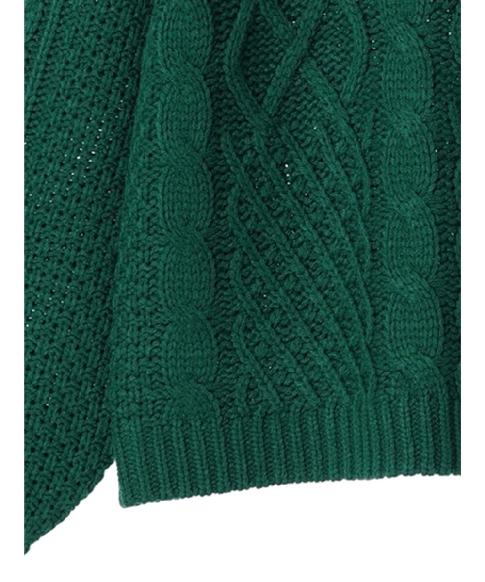 earth music&ecology ウォッシャブルケーブルプルオーバー 