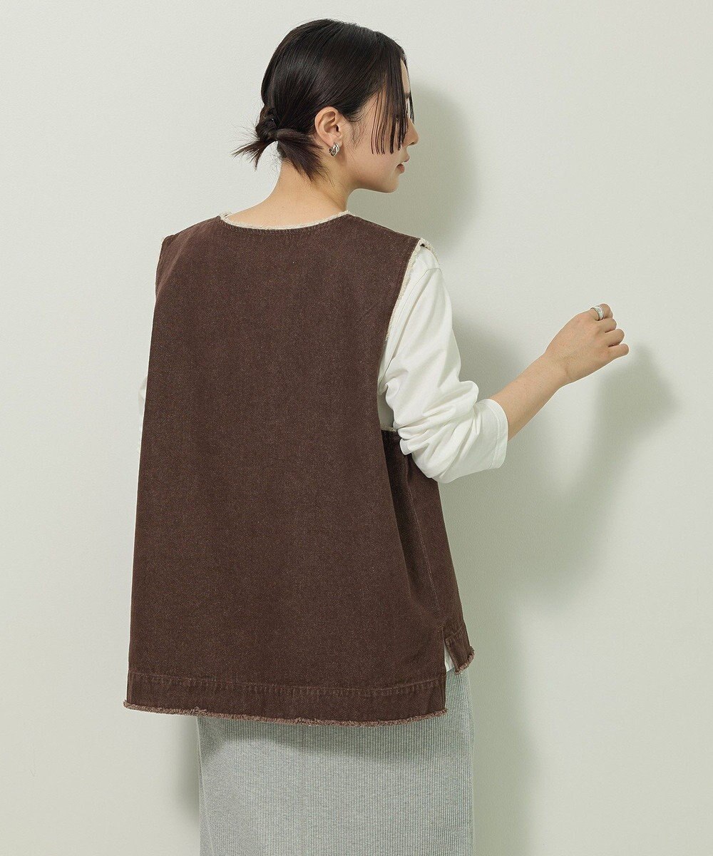 Green Parks フリンジ付きデニムベスト 