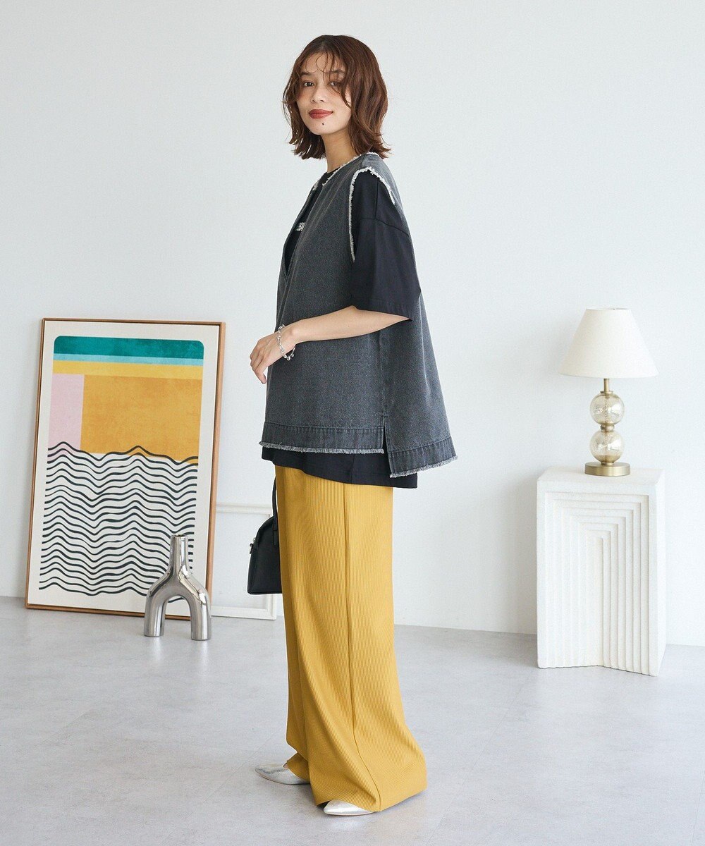 Green Parks フリンジ付きデニムベスト 