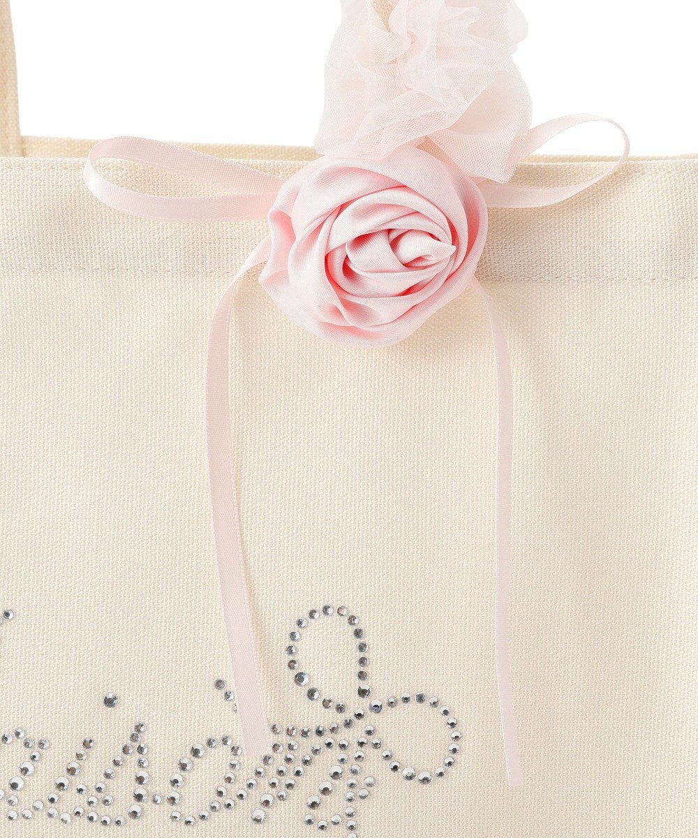 Maison de FLEUR チュールハンドルローズスクエアトートバッグ 