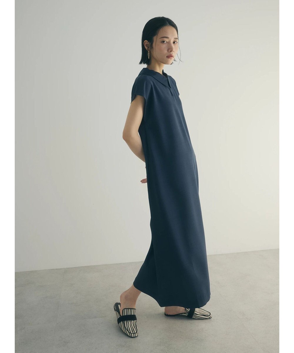 Green Parks armonia.襟付きフレアワンピース 