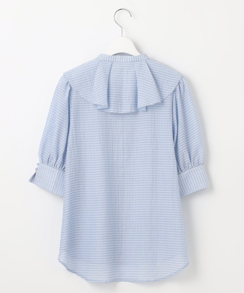 Feroux 【洗える】ラッフルフリル ブラウス 