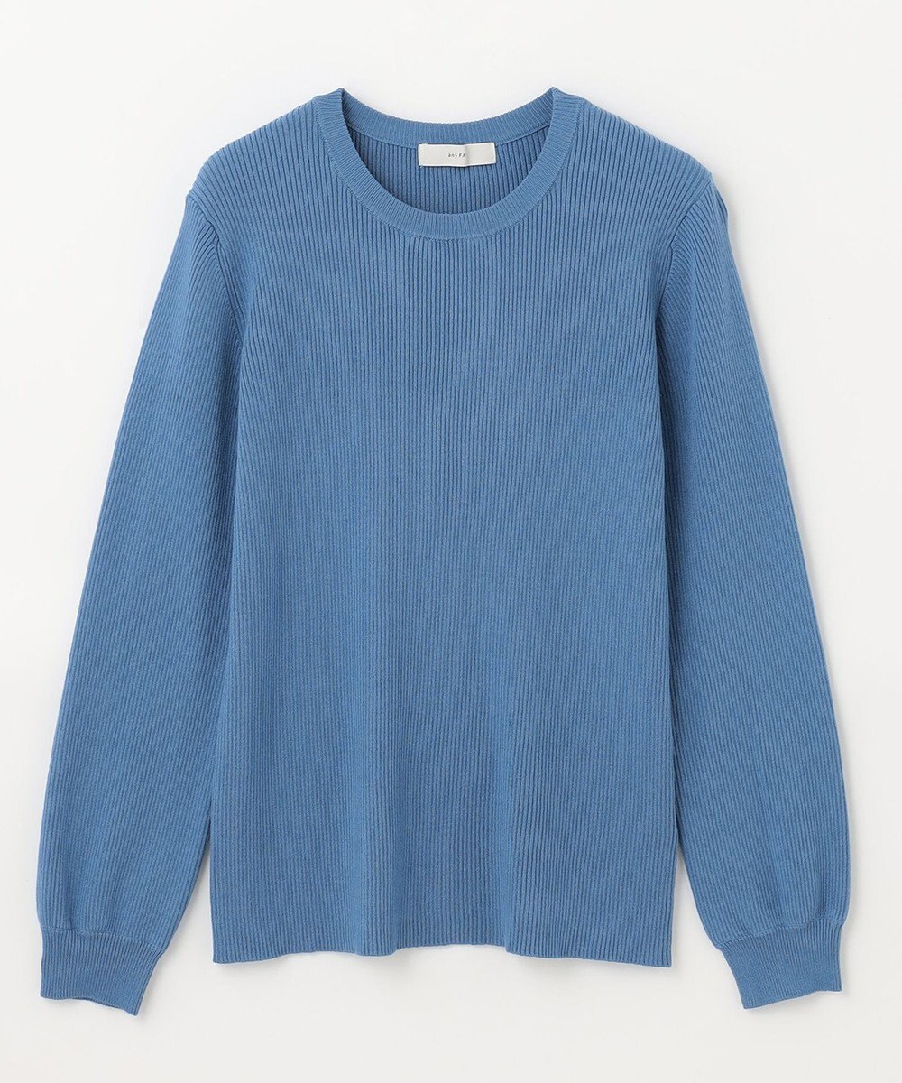 ANY パフスリーブリブニット 