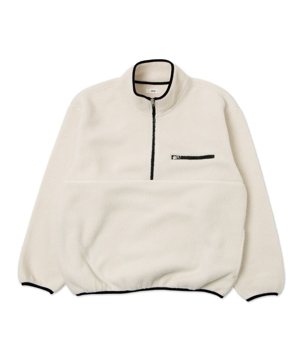 WEGO 【ユニセックス着用】フリース　ハーフZIPプルオーバー 