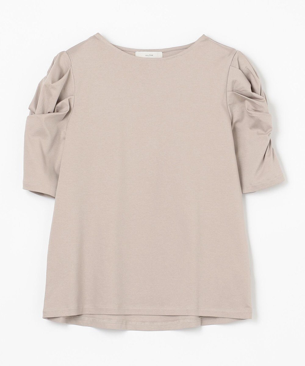 ANY シルケットスムース ツイストタックスリーブトップス 