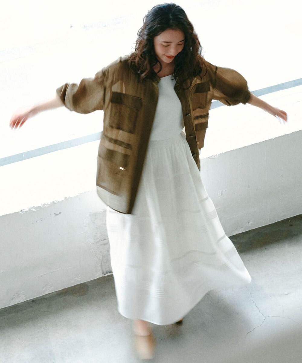 23区 【Oggi掲載/見上愛さん着用】リネンミックスシアースラブ ミリタリー シャツジャケット 