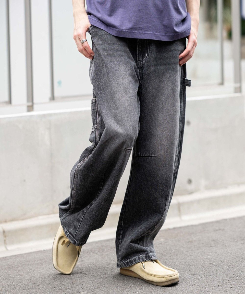 WEGO 【ユニセックス着用ITEM】イージーバレルレッグペインターパンツ 