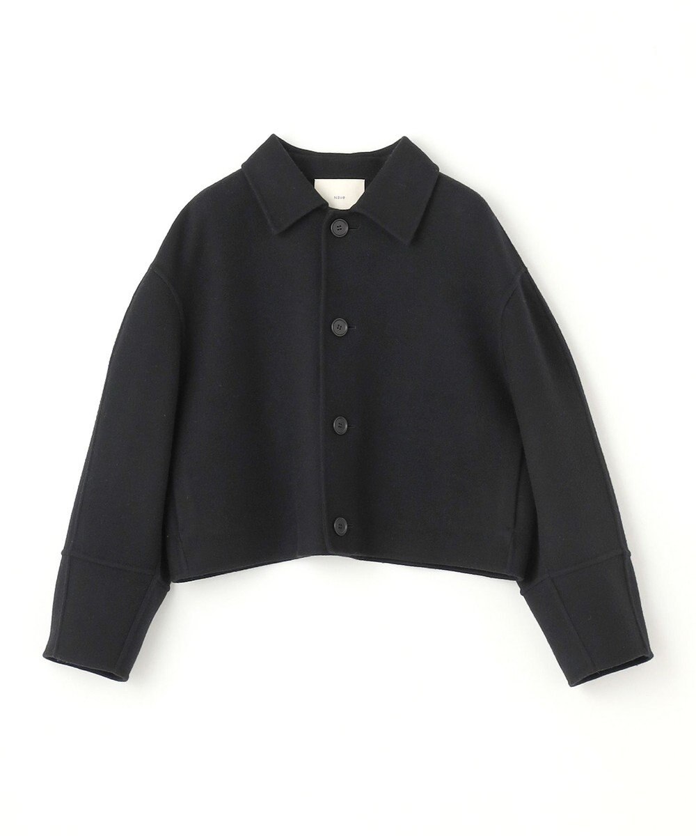 NAVE 【Nave】メルトンリバー ステンカラークロップド コート 