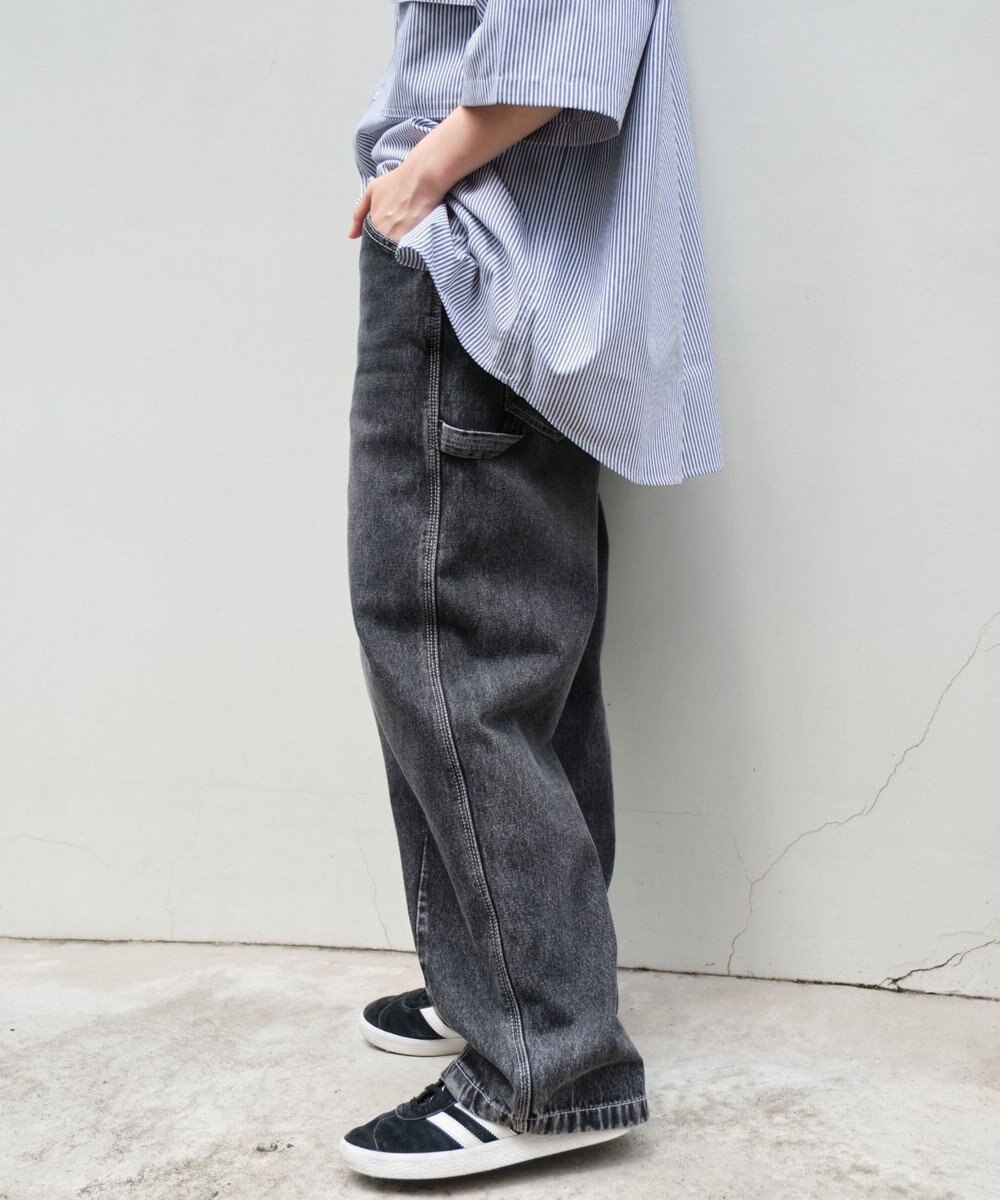 WEGO 【ユニセックス着用ITEM】イージーバレルレッグペインターパンツ 