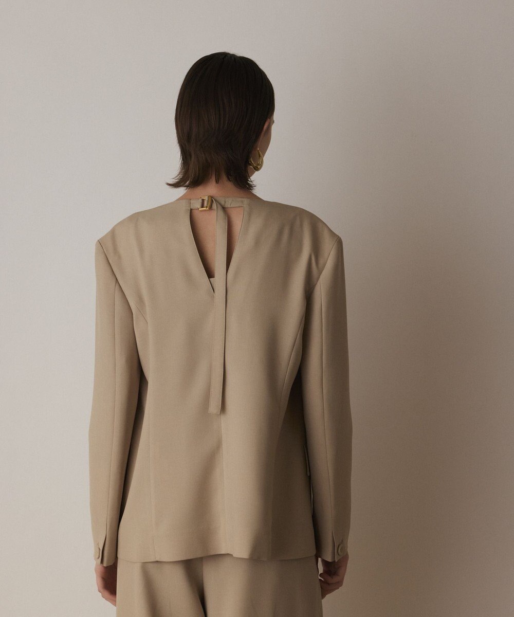 GRACE CONTINENTAL バックシャンノーカラージャケット 