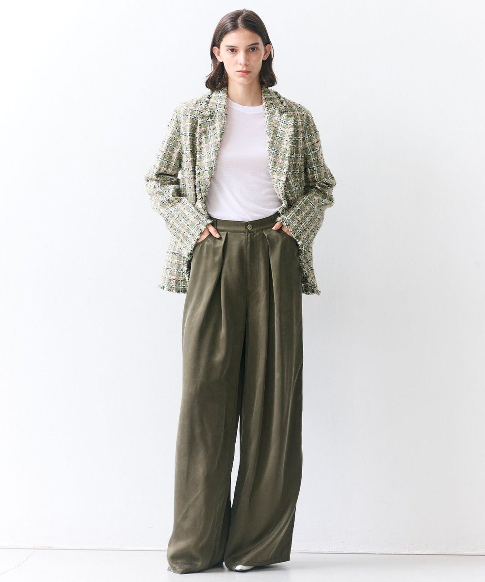 BEIGE， FRANKLIN / ドレープタックワイドパンツ 