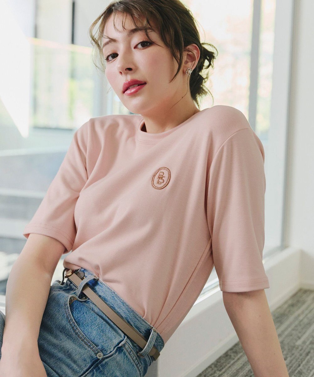 Tiaclasse 【洗える】刺繍ロゴカットソーTシャツ 