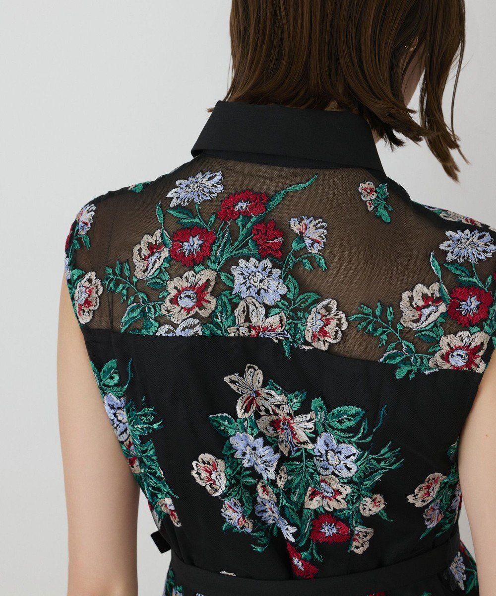 GRACE CONTINENTAL ブーケフラワー刺繍ワンピース 