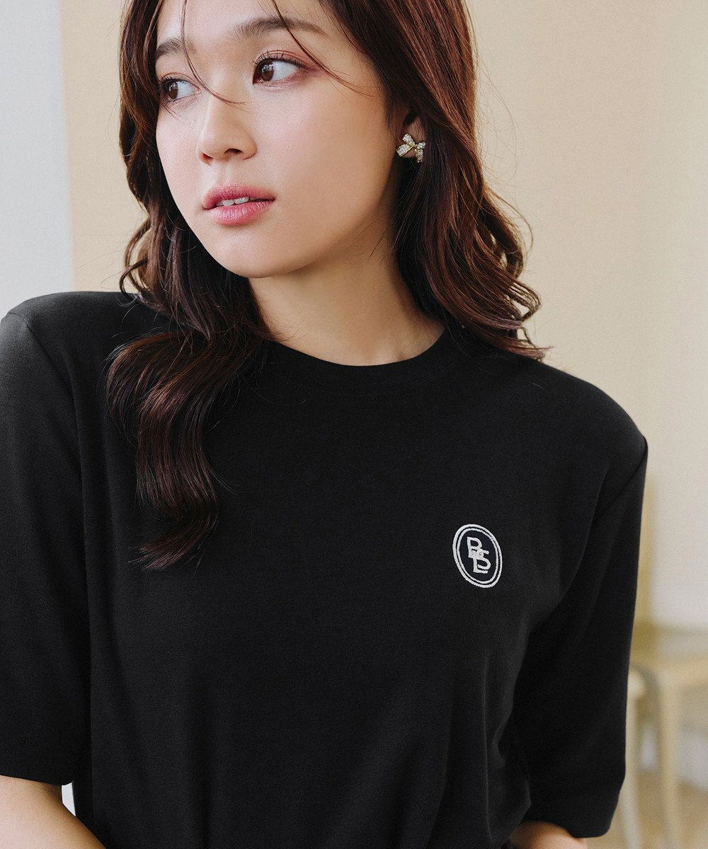 Tiaclasse 【洗える】刺繍ロゴカットソーTシャツ 