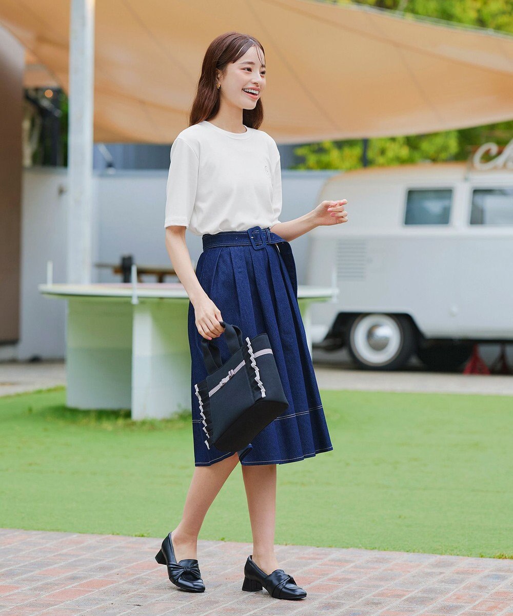 Tiaclasse 【洗える】刺繍ロゴカットソーTシャツ 