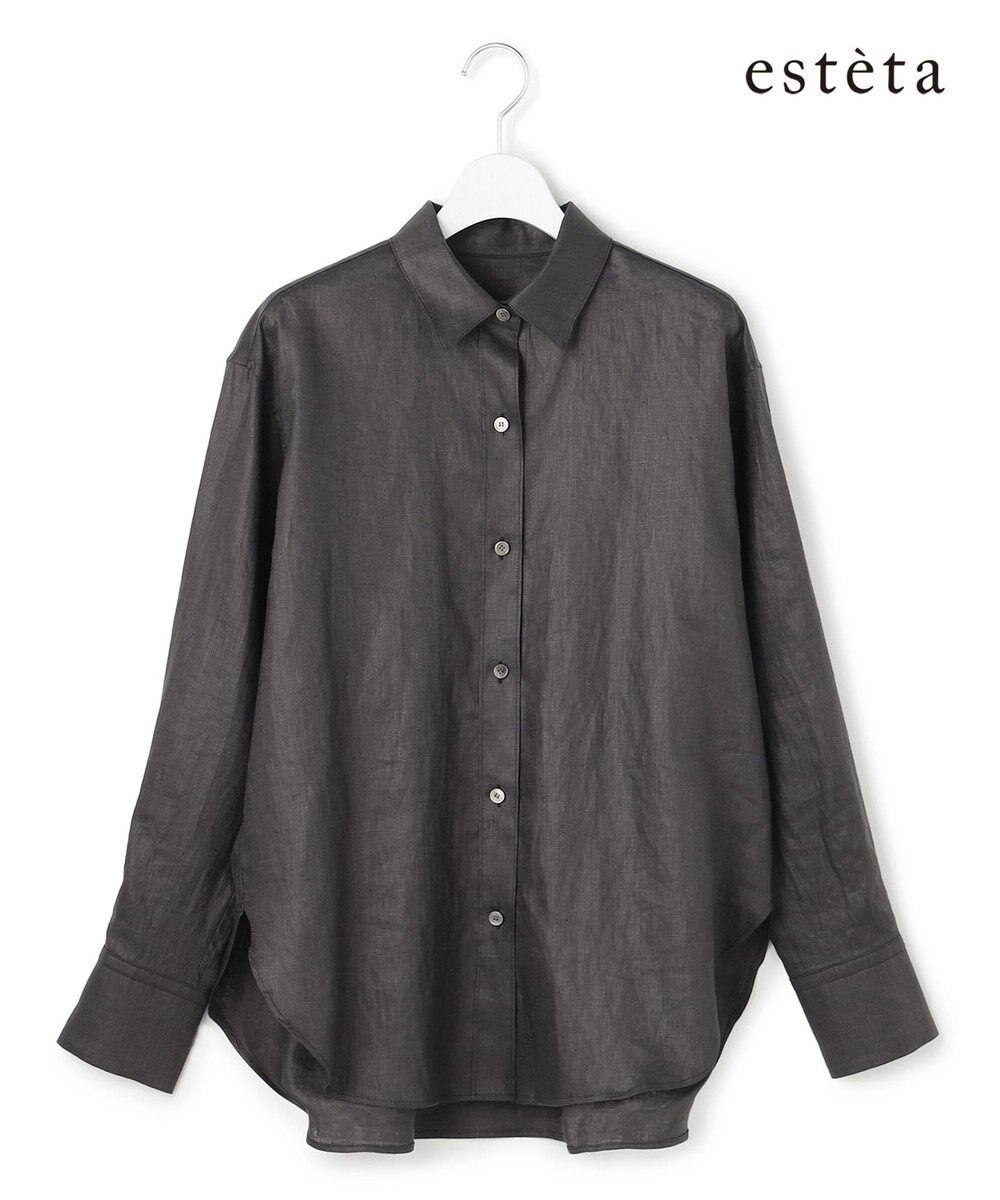 23区 【エステータ】チンツリネン オーバーサイズ シャツ 