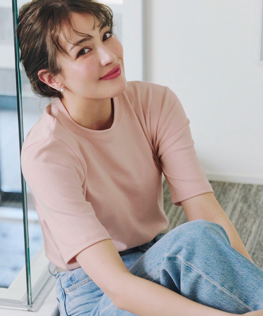 Tiaclasse 【洗える】刺繍ロゴカットソーTシャツ 