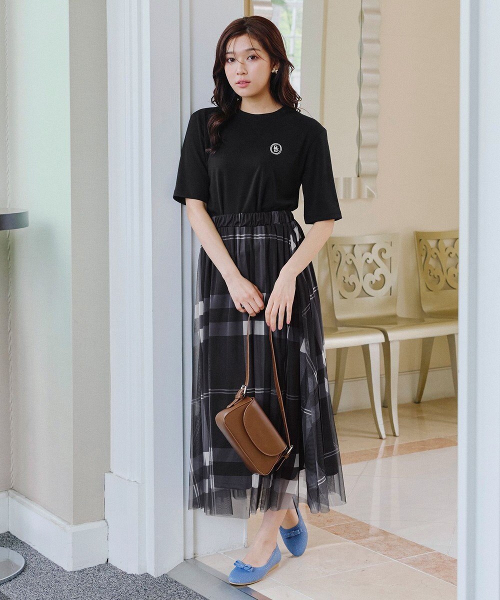 Tiaclasse 【洗える】刺繍ロゴカットソーTシャツ 