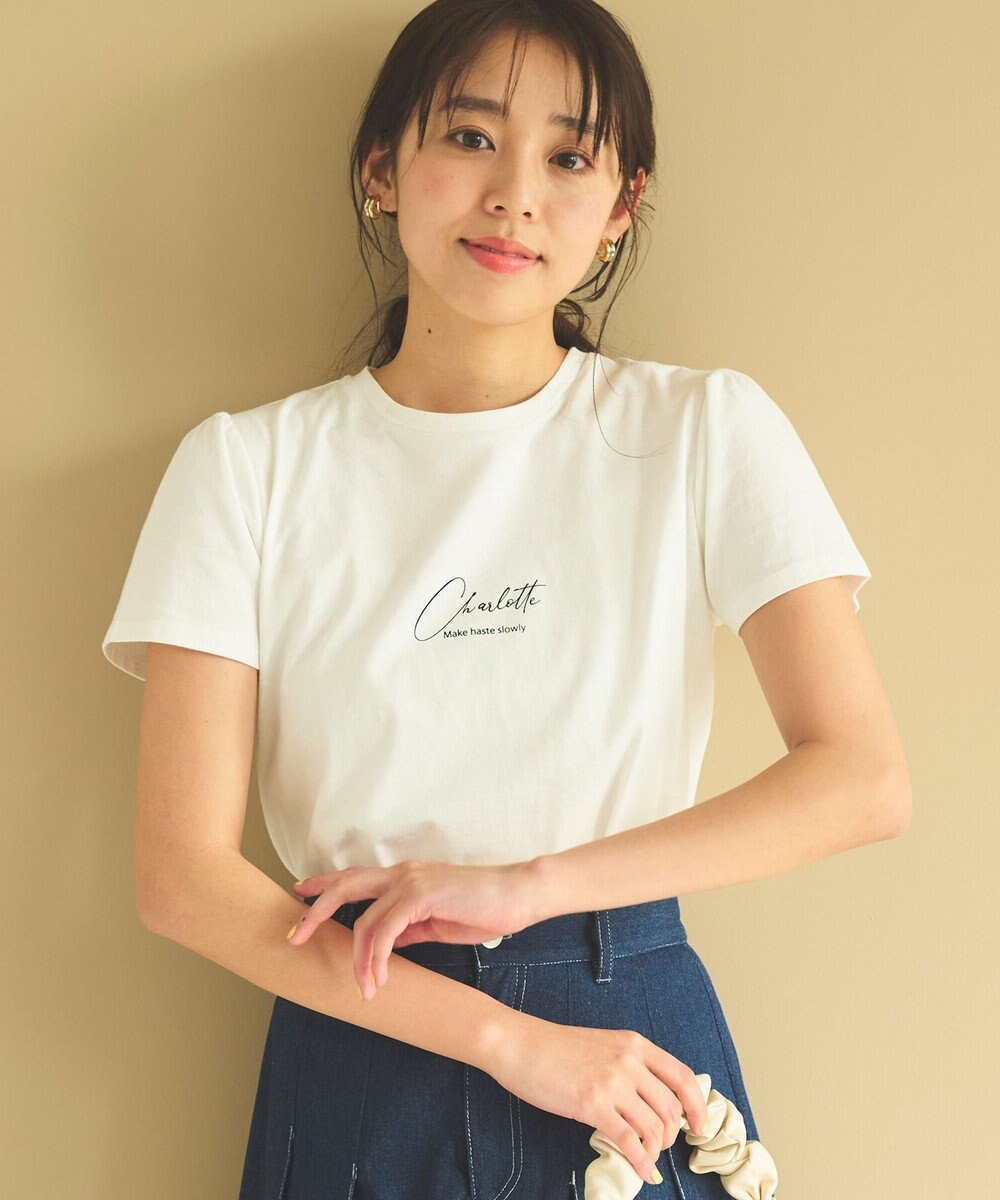 Feroux スクリプトプリント Tシャツ 