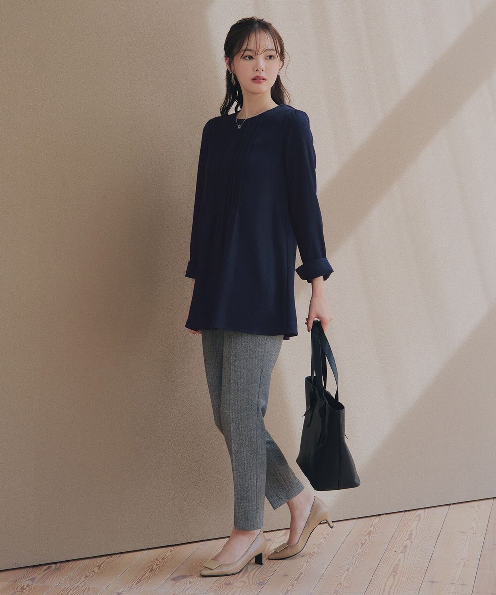 Tiaclasse 【安田美沙子さん着用・洗える】T/R両面起毛ストレッチパンツ 