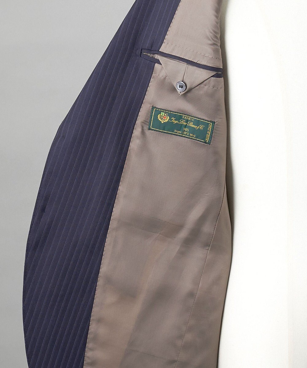 GOTAIRIKU 【Loro Piana Fabric】365 通年スーツ(ネイビー×ストライプ) 
