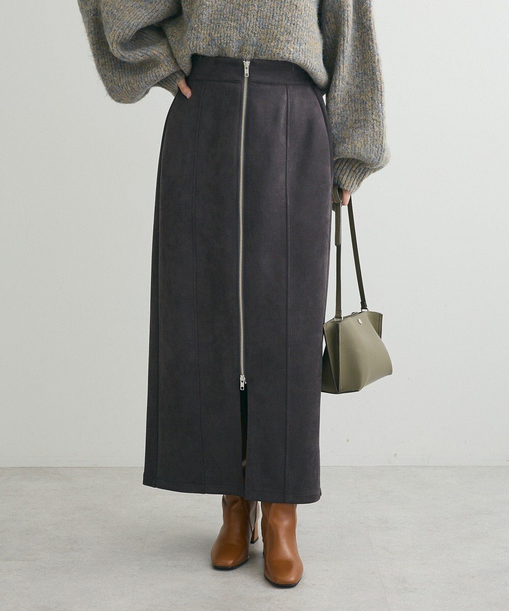 Green Parks ・ＥＬＥＮＣＡＲＥ　ＤＵＥ　スエードポンチＺＩＰスカー 