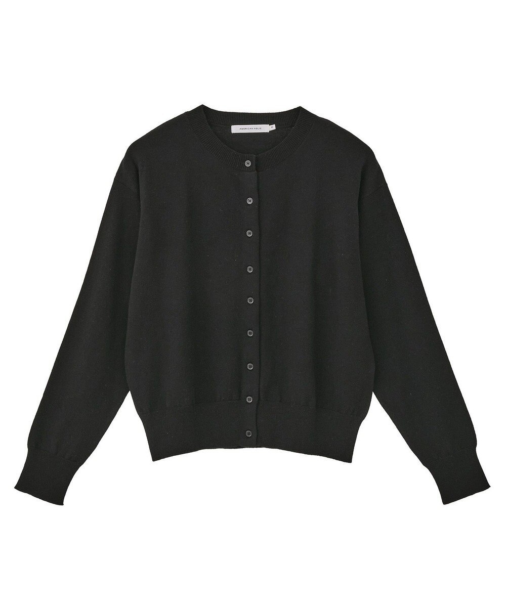 AMERICAN HOLIC コットンブレンドクルーネックカーディガン 