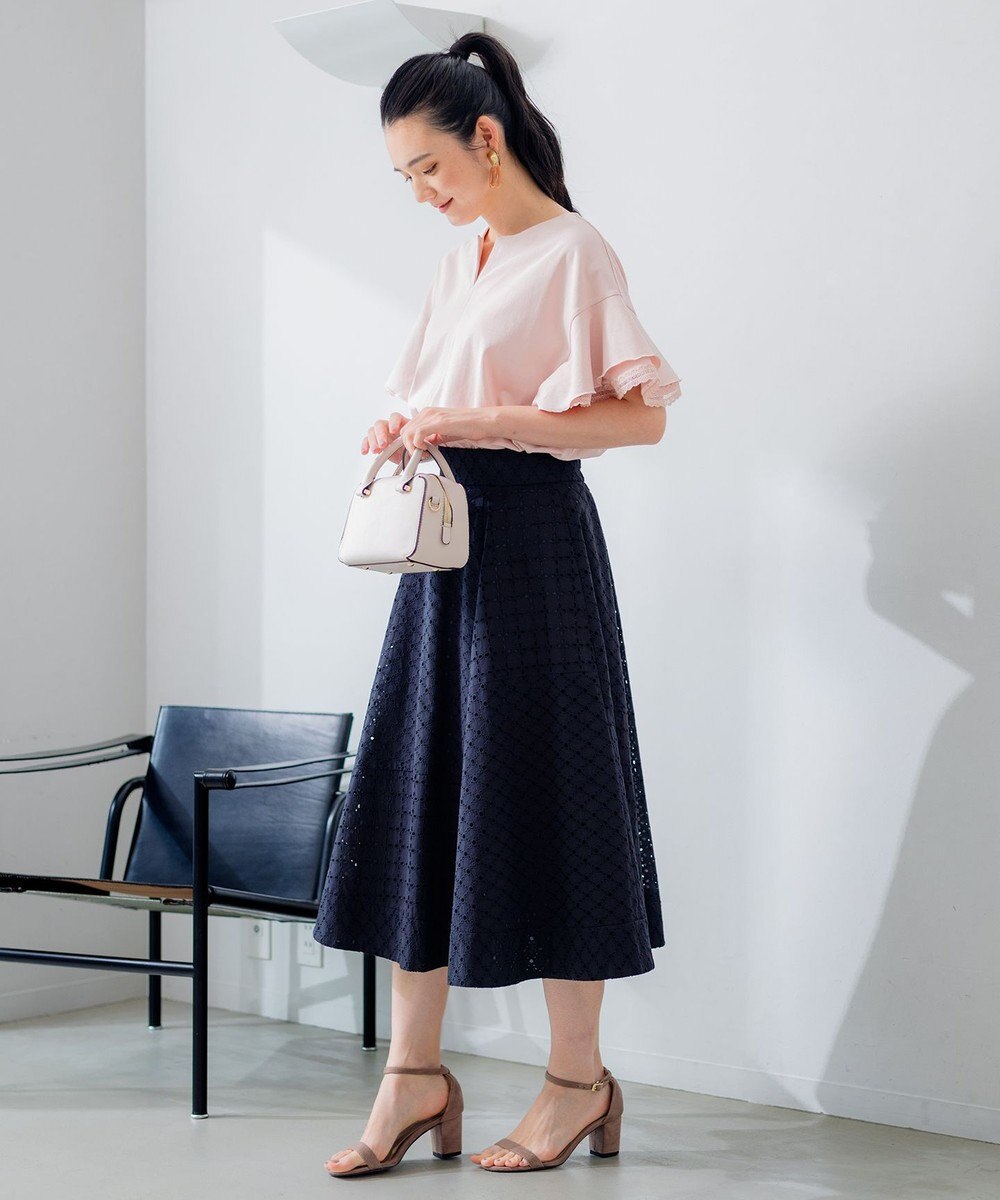 組曲 S 【洗える】パッチワークレース スカート 