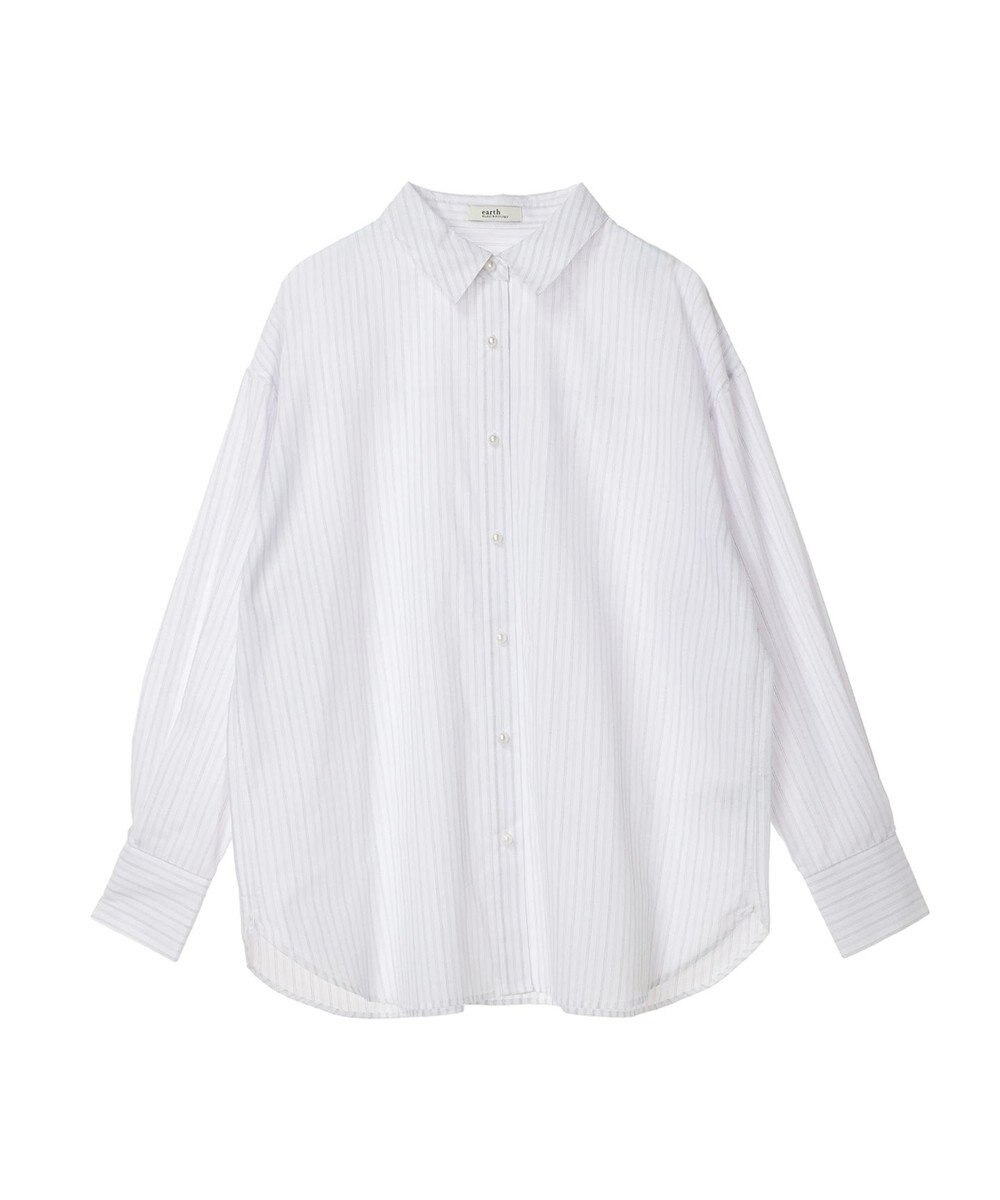 earth music&ecology パールボタンオーバーシャツ 