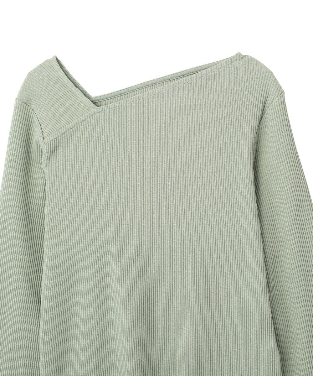 earth music&ecology アシメネックリブプルオーバー 