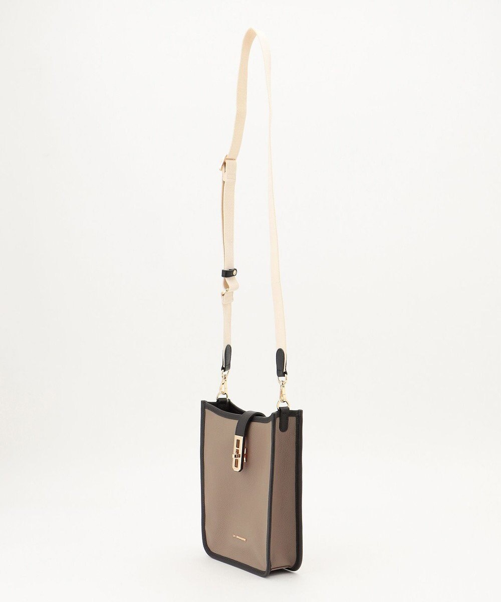 LA BAGAGERIE スクエアレザーミニショルダーバッグ 