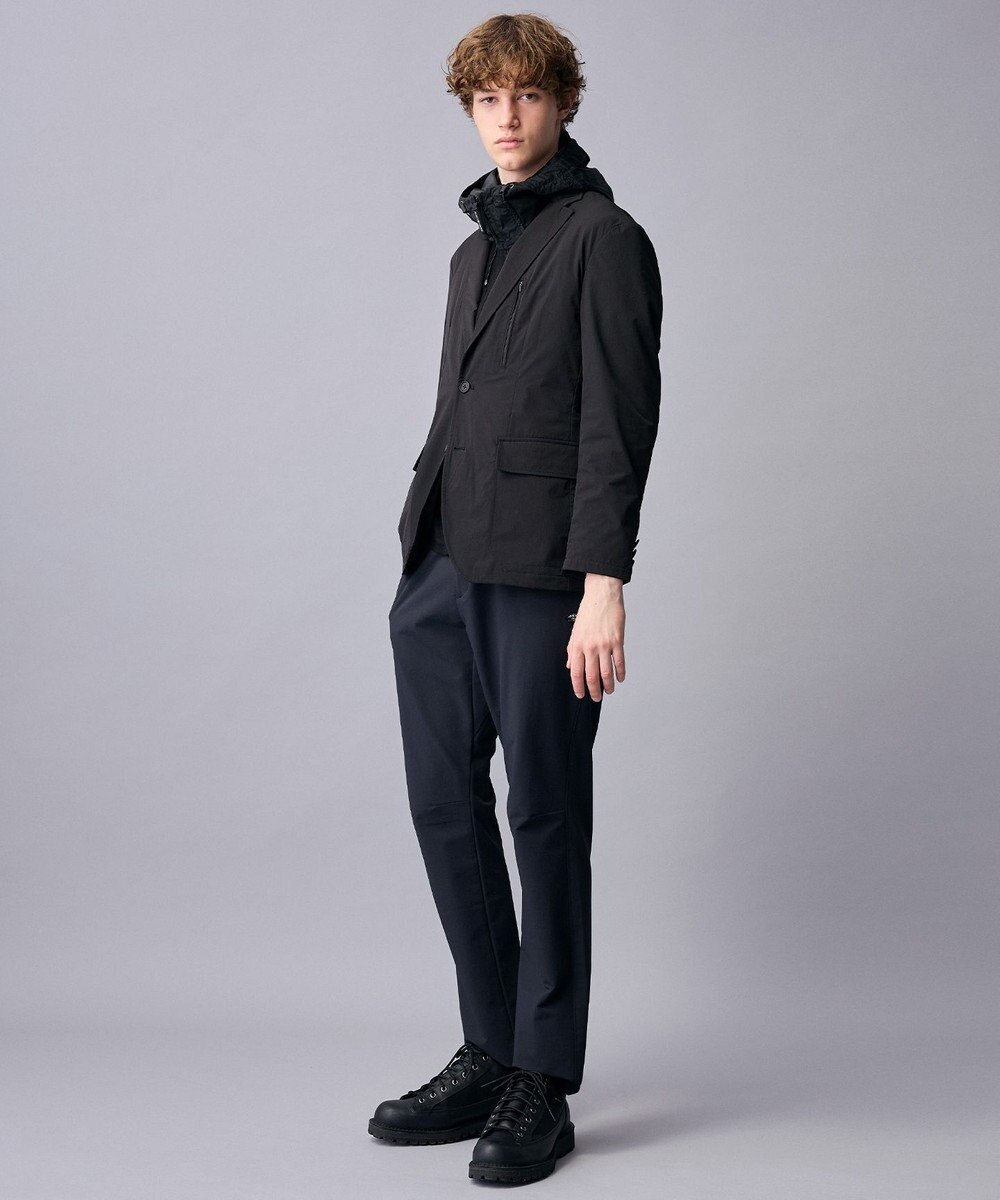 JOSEPH ABBOUD MOUNTAIN 【異素材コンビネーション】グリットワッフルアクティブパーカー 