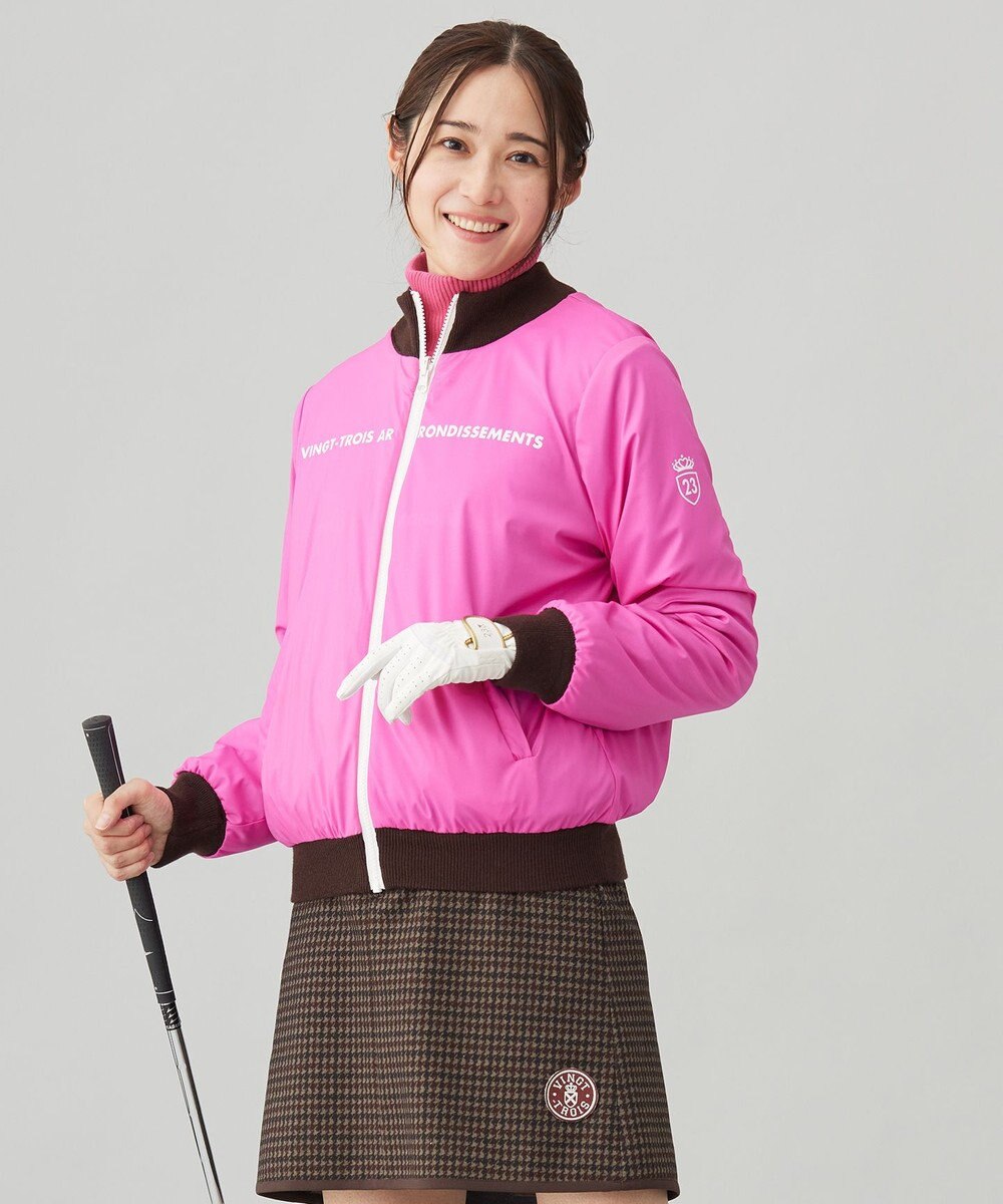23区GOLF 【WOMEN】リバーシブルニットブルゾン 