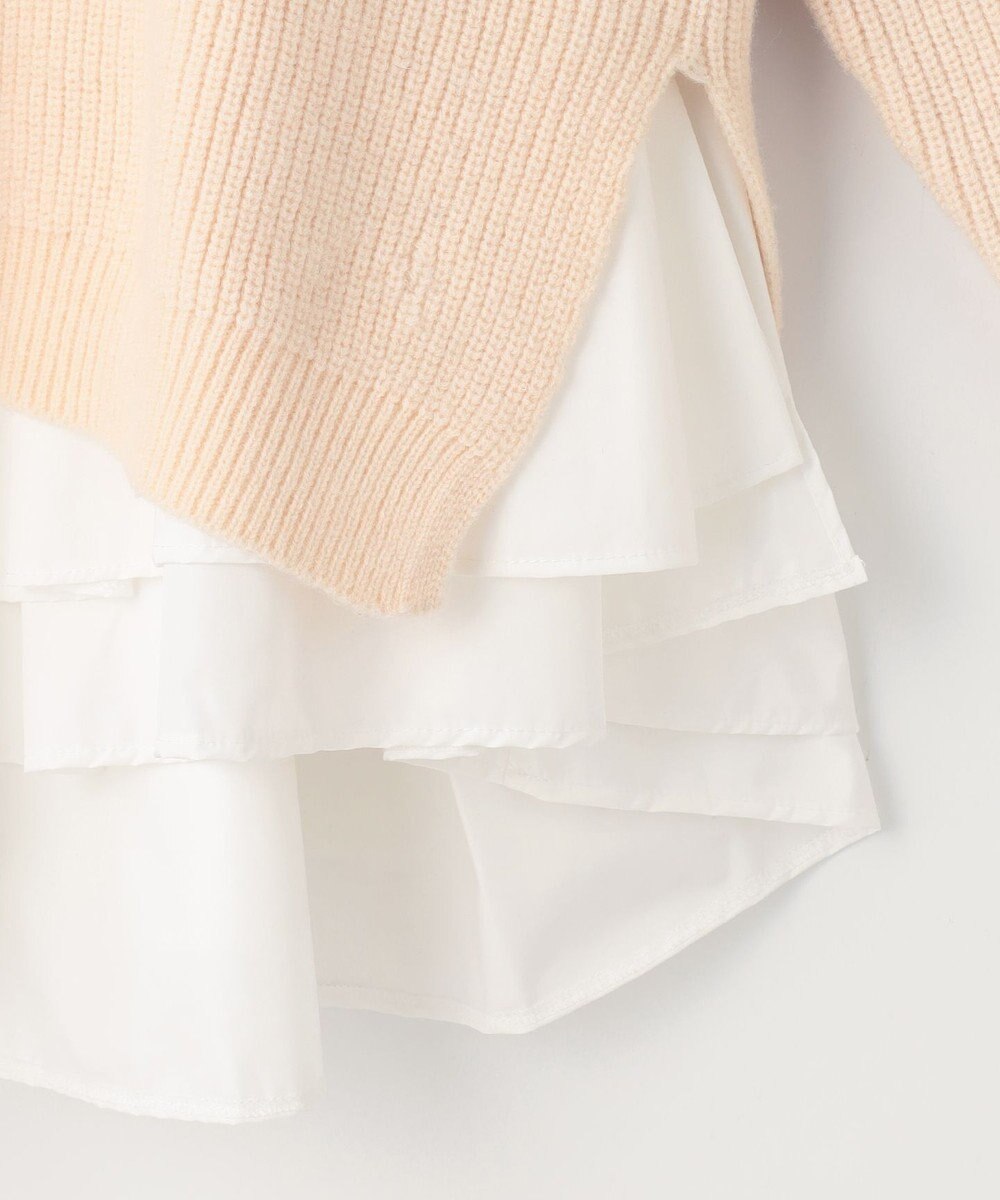 Feroux 【洗える】ラッフルレイヤード ニット 