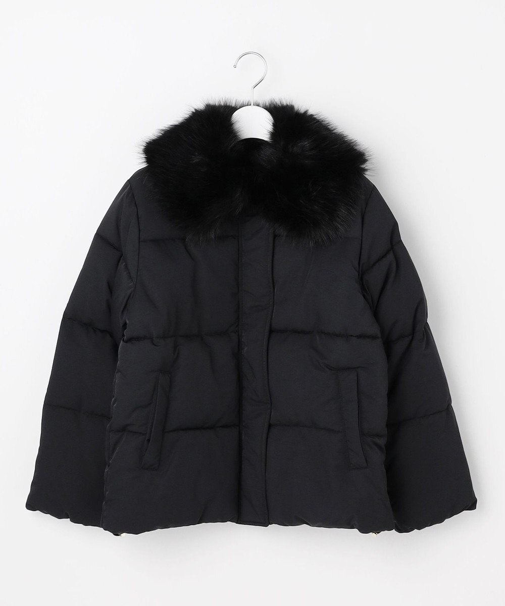 Feroux ファーカラー付き・ダウン見え中綿 ジャケット 