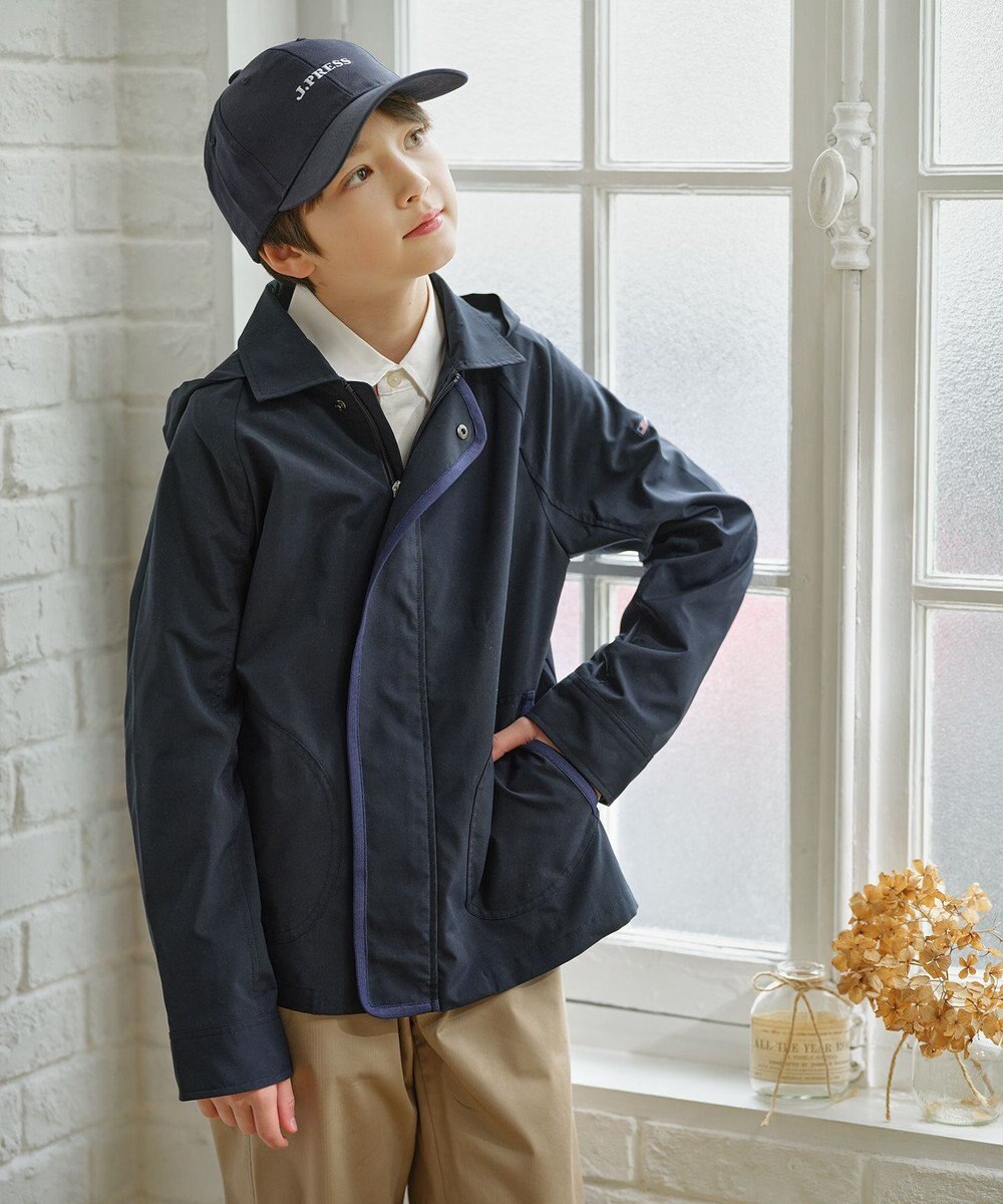 J.PRESS KIDS 【140-170cm】フード付きステンカラー ブルゾン 