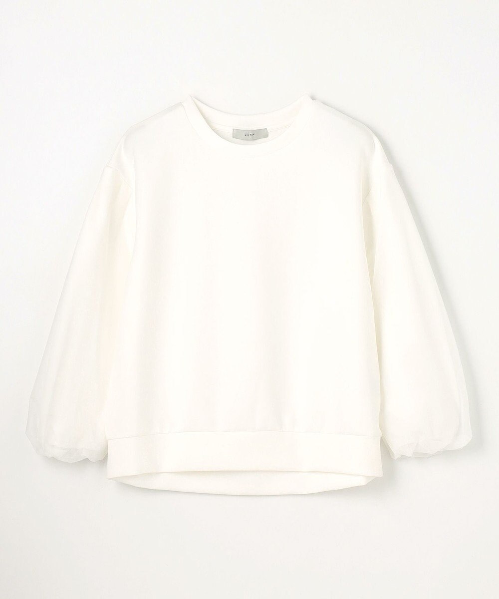 ANY L 【洗濯機可】チュールコンビダンボールプルオーバー 