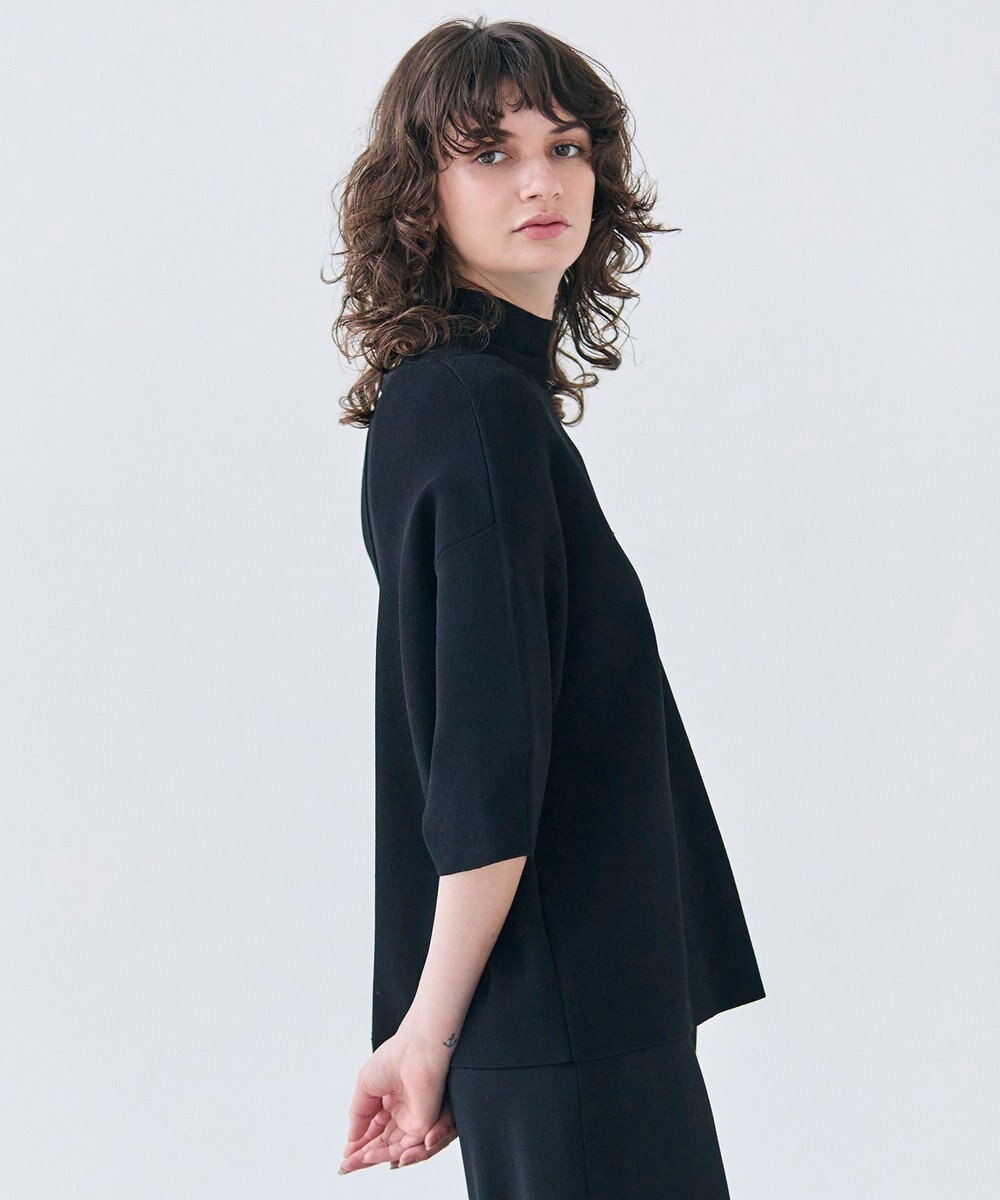 BEIGE， 【洗える】LAURA / 半袖タートルニットトップス 