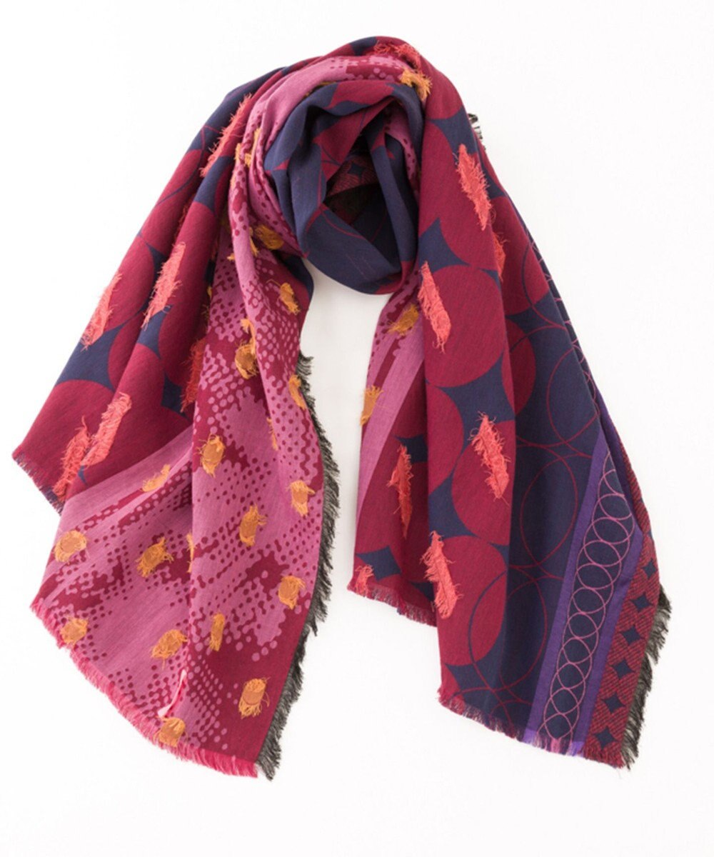 POLS コットン・キュプラ MIXTURE　フサスカーフ 