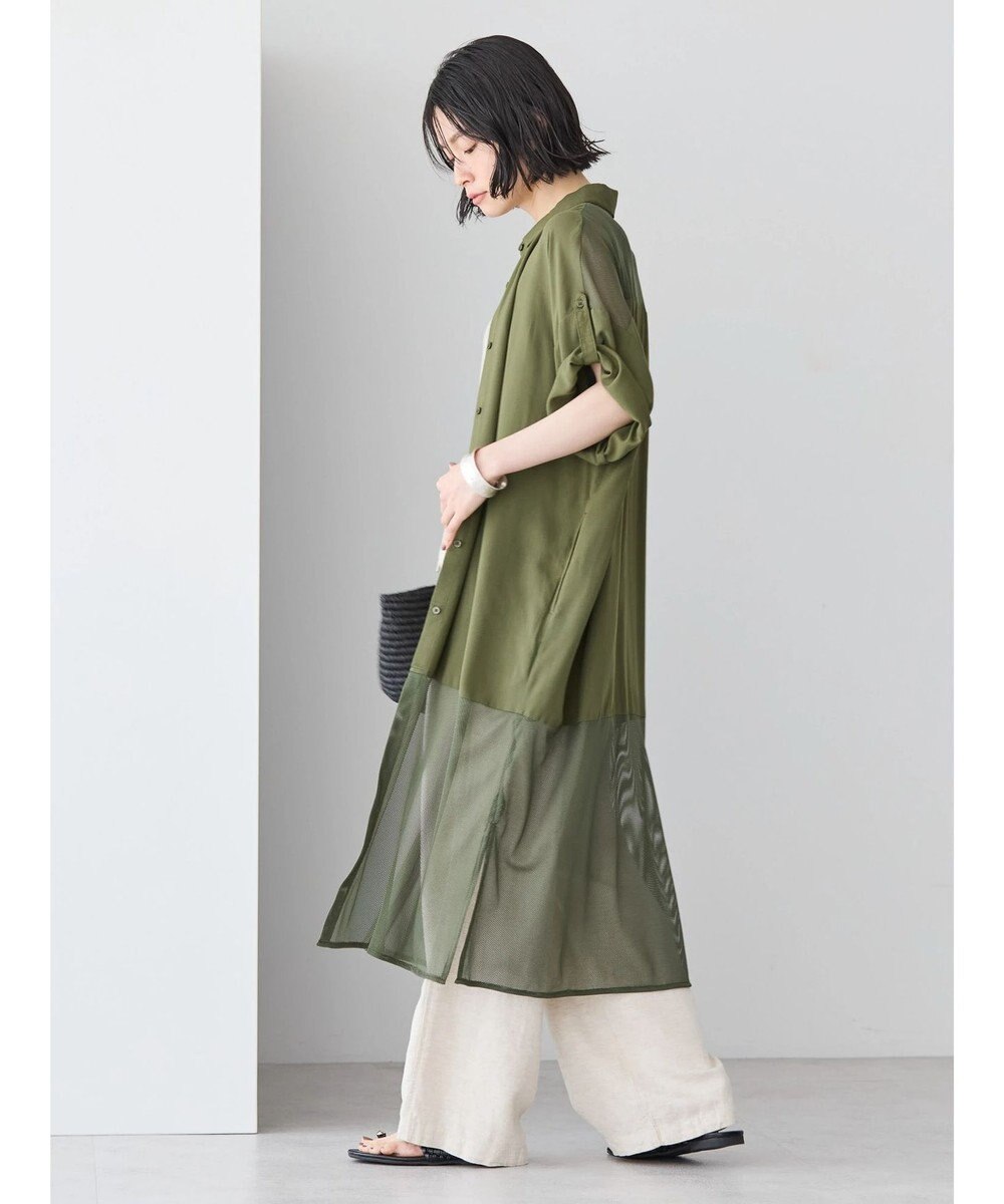 AMERICAN HOLIC サラックールメッシュ切替ワンピース 