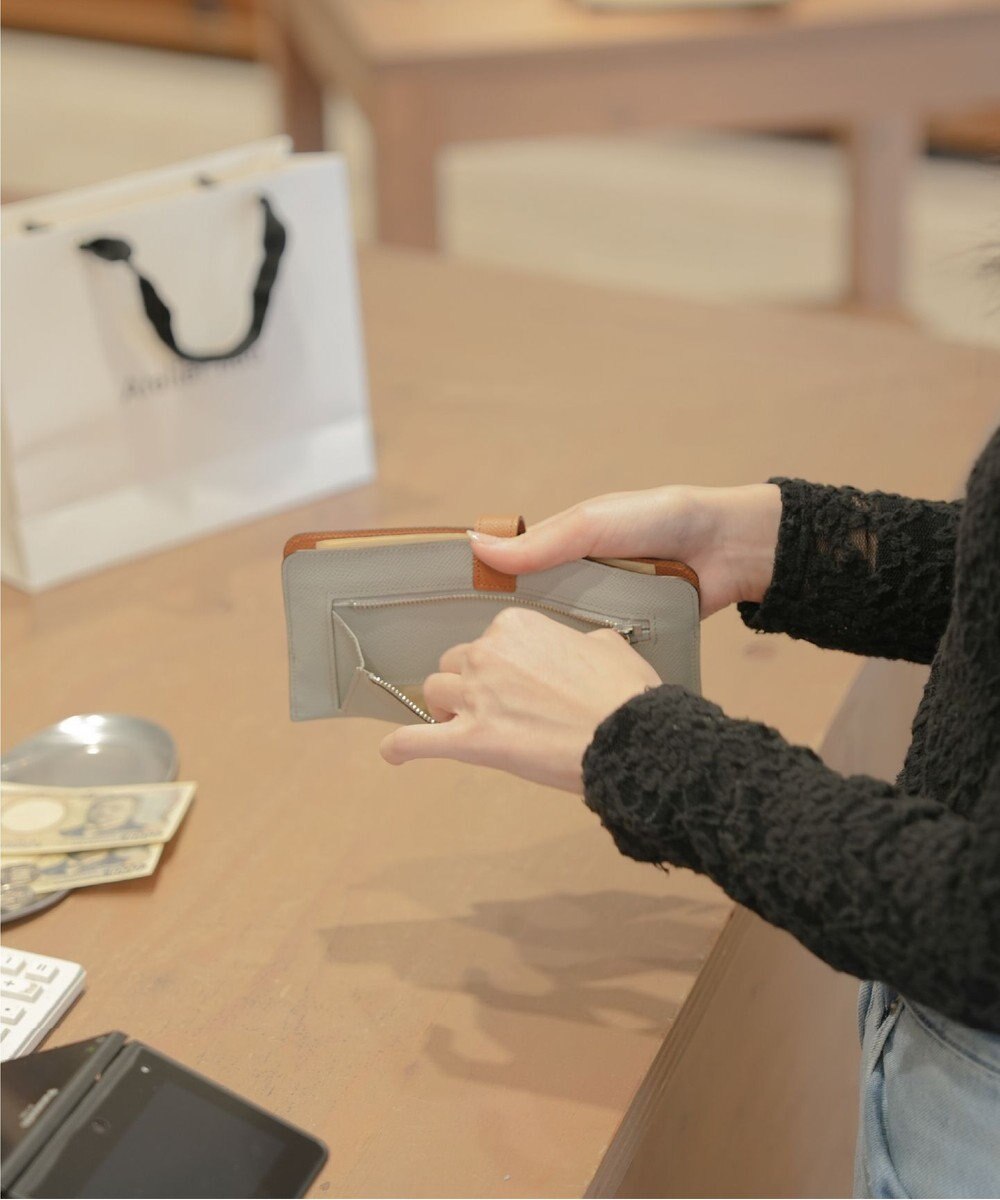 Atelier nuu 日本製 本革 バイカラーnoble スマートロングウォレット 