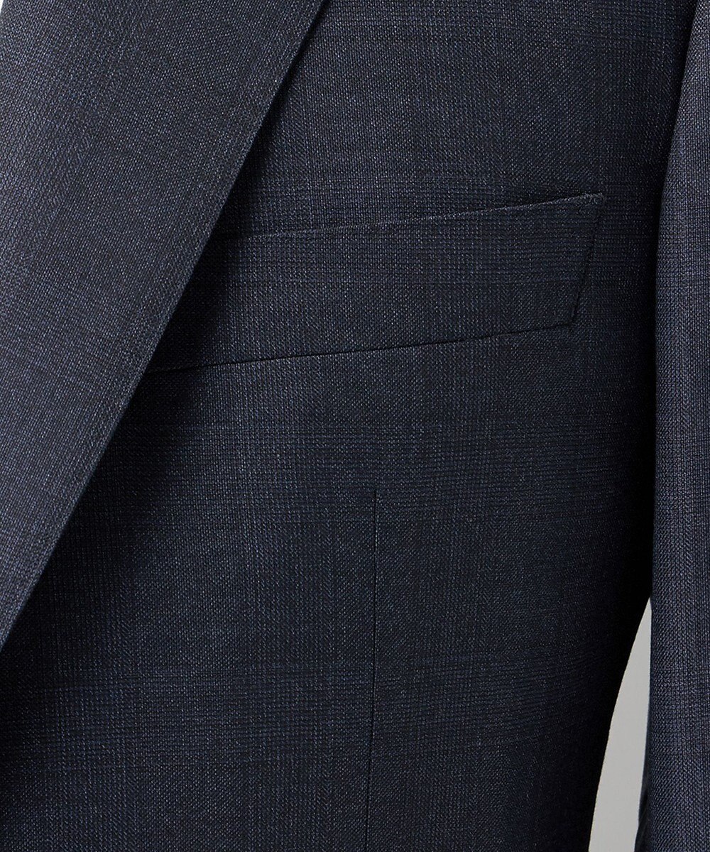 GOTAIRIKU 【Loro Piana Fabric】365 通年スーツ(ネイビー×格子) 