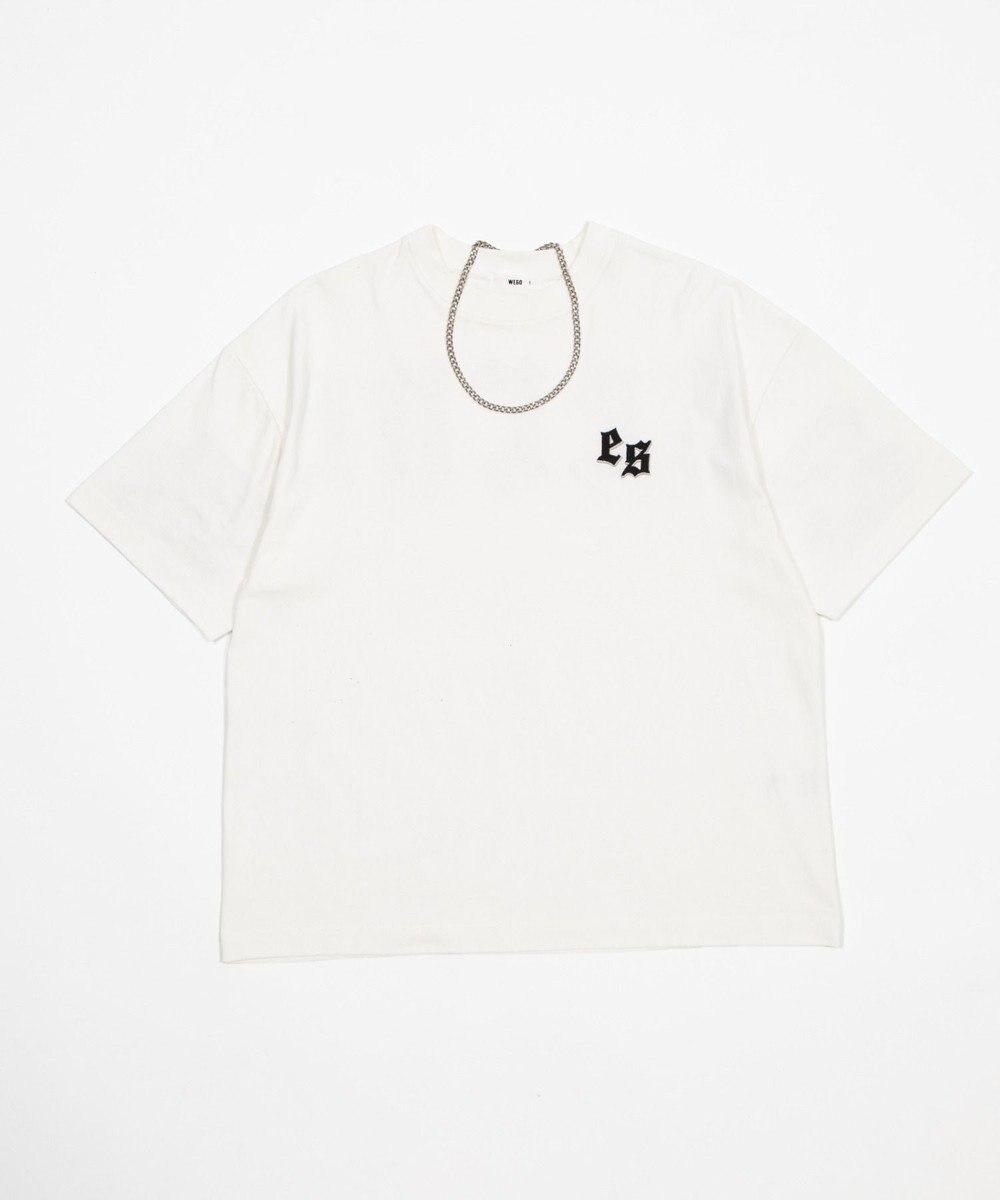 WEGO 【ユニセックス着用ITEM/MLサイズ展開】アクセ付きストレートライングラフィックT（SS） 