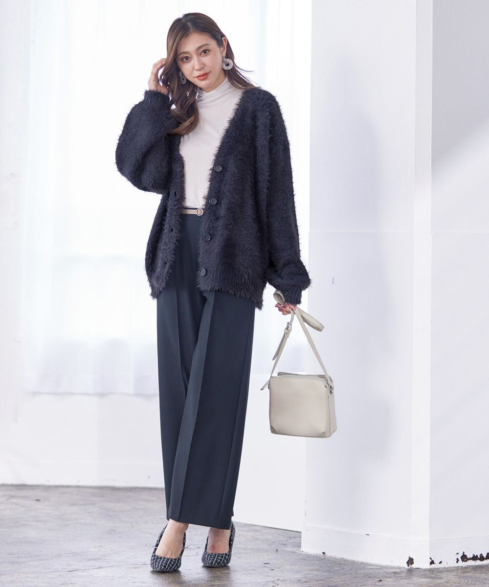 Tiaclasse 【洗える】シャギーニットカーディガン 